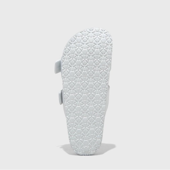 Shade & Shore Womens Neida EVA Two Band Footbed Slide Sandals Silver Women’s 11 - Picture 4 of 5